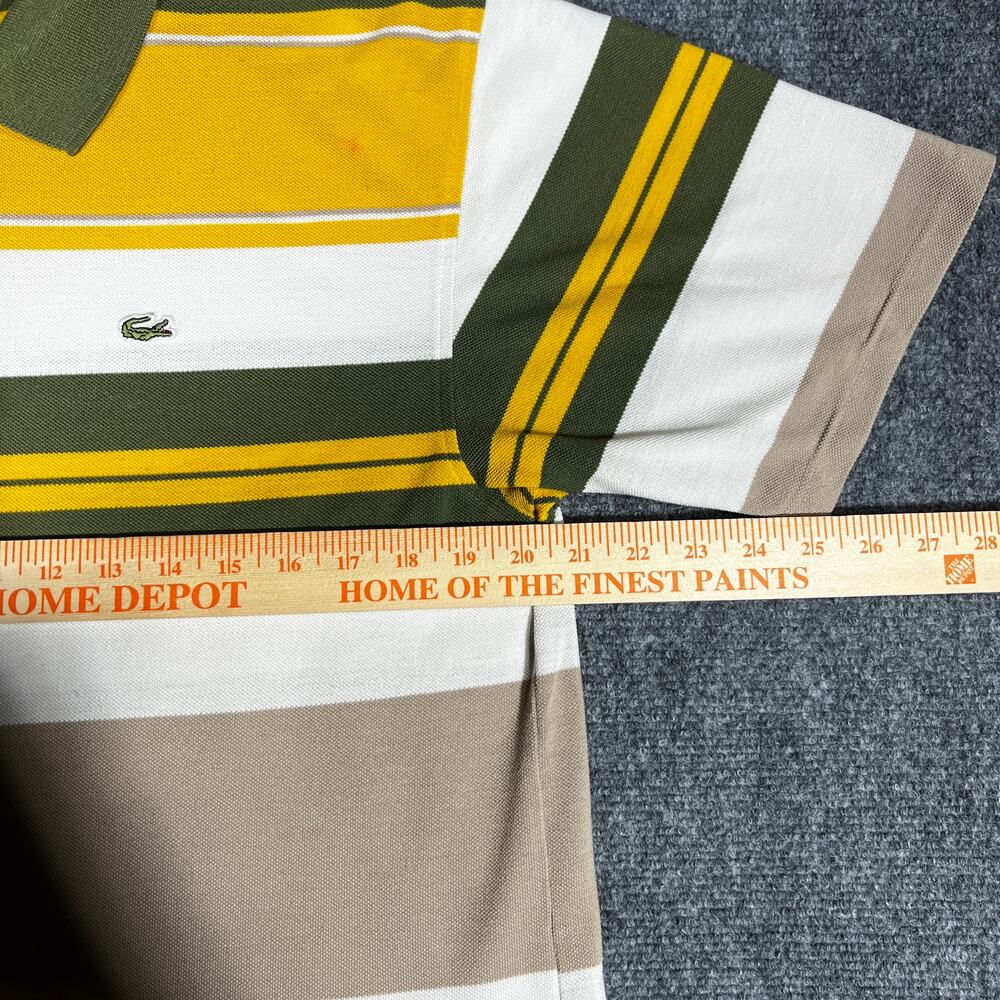 Y2K Lacoste Striped Polo Shirt Large - Picture 5 of 8